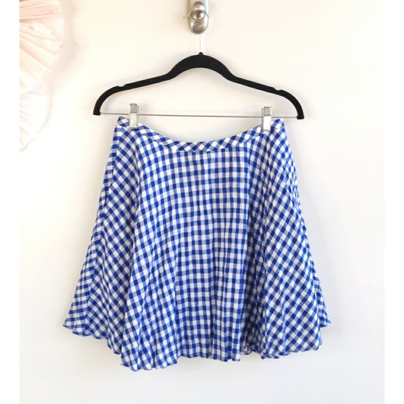 J. Crew Dresses & Skirts - J. Crew Blue White Gingham Skirt